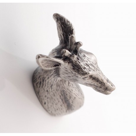PA003 Novelty Handmade Solid Pewter Finely Sculpted Statuary Pull and Knob of Forest & Animal Theme.