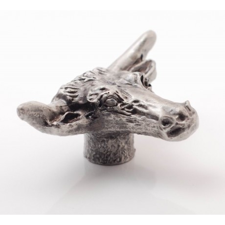 PA063 Novelty Handmade Solid Pewter Finely Sculpted Statuary Pull And Knob Of Wildlife Theme