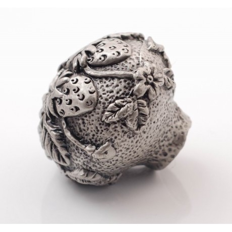 PP001 Novelty Handmade Solid Pewter Finely Sculpted Statuary Pull And Knob Of Orchard Theme.