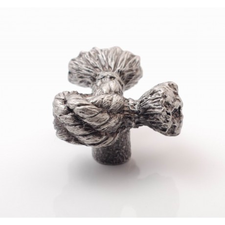 PP008 Novelty Handmade Solid Pewter Finely Sculpted Statuary Pull And Knob Of Hand Knitting Theme.