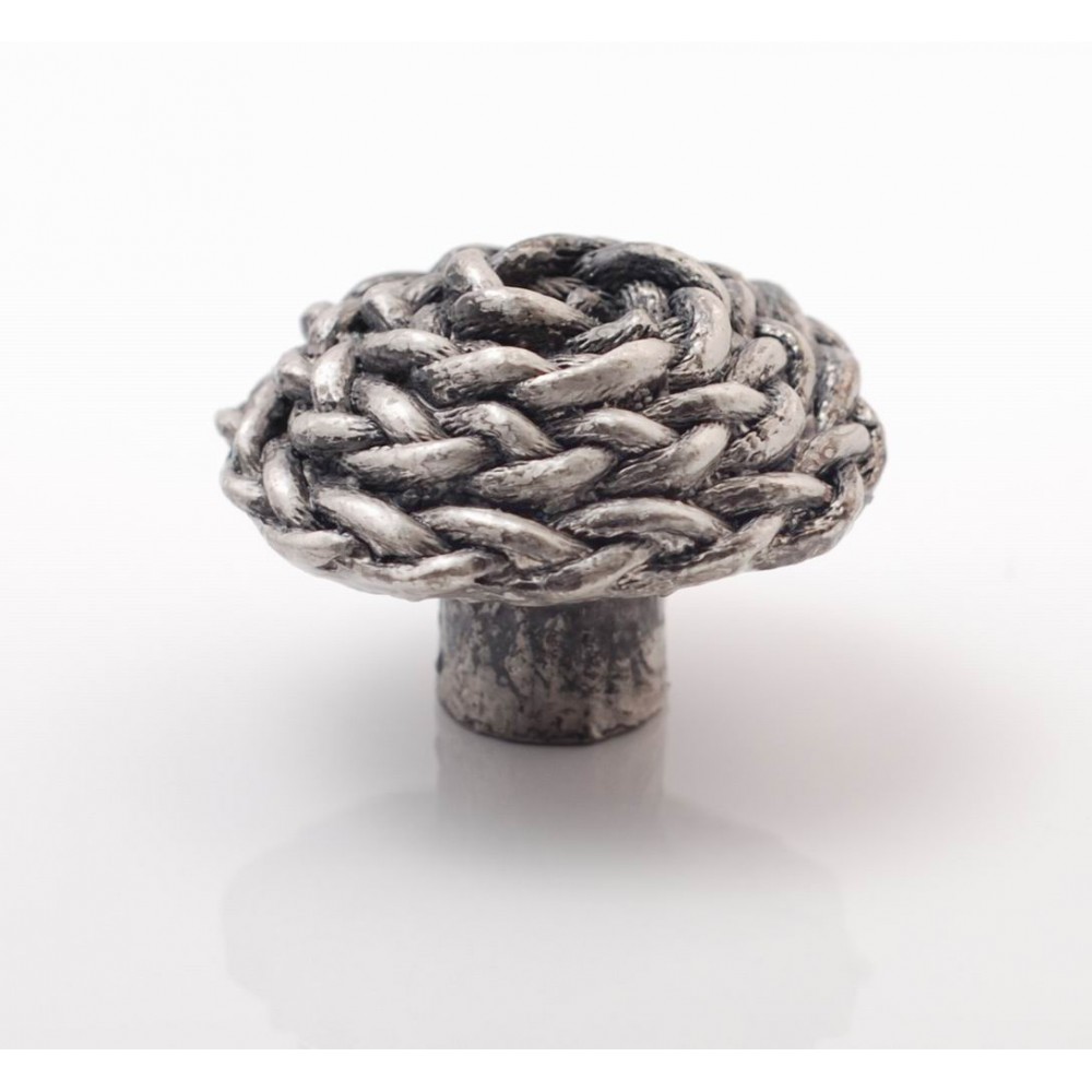PP019 Novelty Handmade Solid Pewter Finely Sculpted Statuary Pull And Knob Of Hand Knitting Theme.