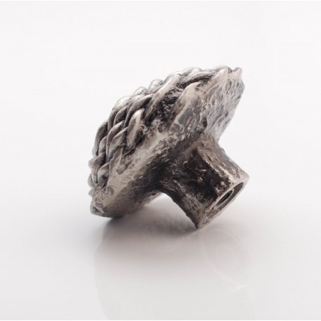 PP019 Novelty Handmade Solid Pewter Finely Sculpted Statuary Pull And Knob Of Hand Knitting Theme.