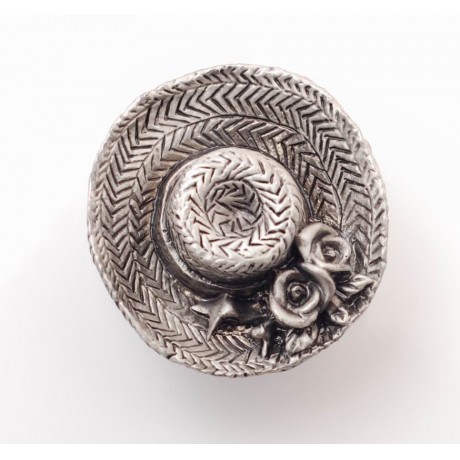 PP067 Novelty Handmade Solid Pewter Finely Sculpted Statuary Pull And Knob Of Hand Knitting Theme.