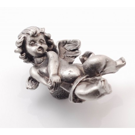 PP078 Novelty Handmade Solid Pewter Finely Sculpted Statuary Pull And Knob Of Angels Theme.