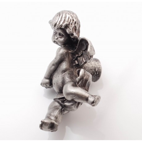 PP078 Novelty Handmade Solid Pewter Finely Sculpted Statuary Pull And Knob Of Angels Theme.