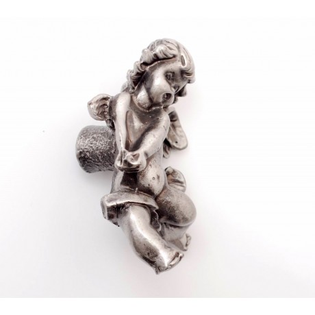 PP078 Novelty Handmade Solid Pewter Finely Sculpted Statuary Pull And Knob Of Angels Theme.