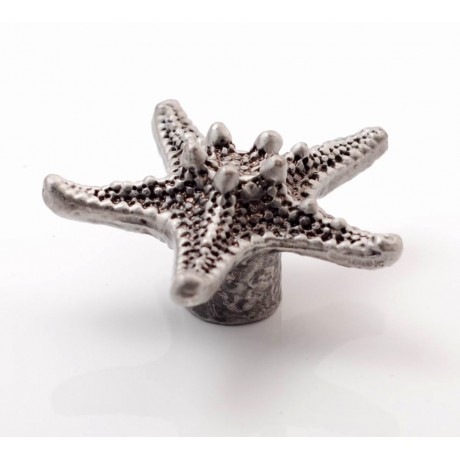 PS064 Novelty Handmade Solid Pewter Finely Sculpted Statuary Pull And Knob Of Sea Theme.