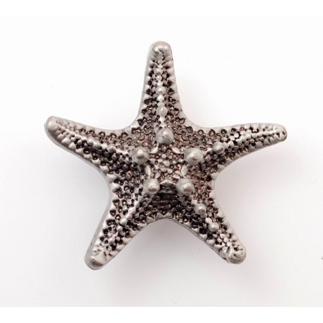 PS064 Novelty Handmade Solid Pewter Finely Sculpted Statuary Pull And Knob Of Sea Theme.