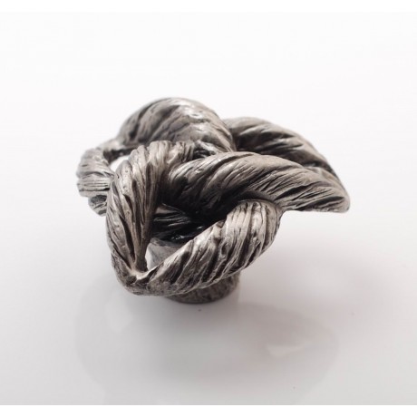 PX075 Novelty Handmade Solid Pewter Finely Sculpted Statuary Pull And Knob Of Hand Knitting Theme