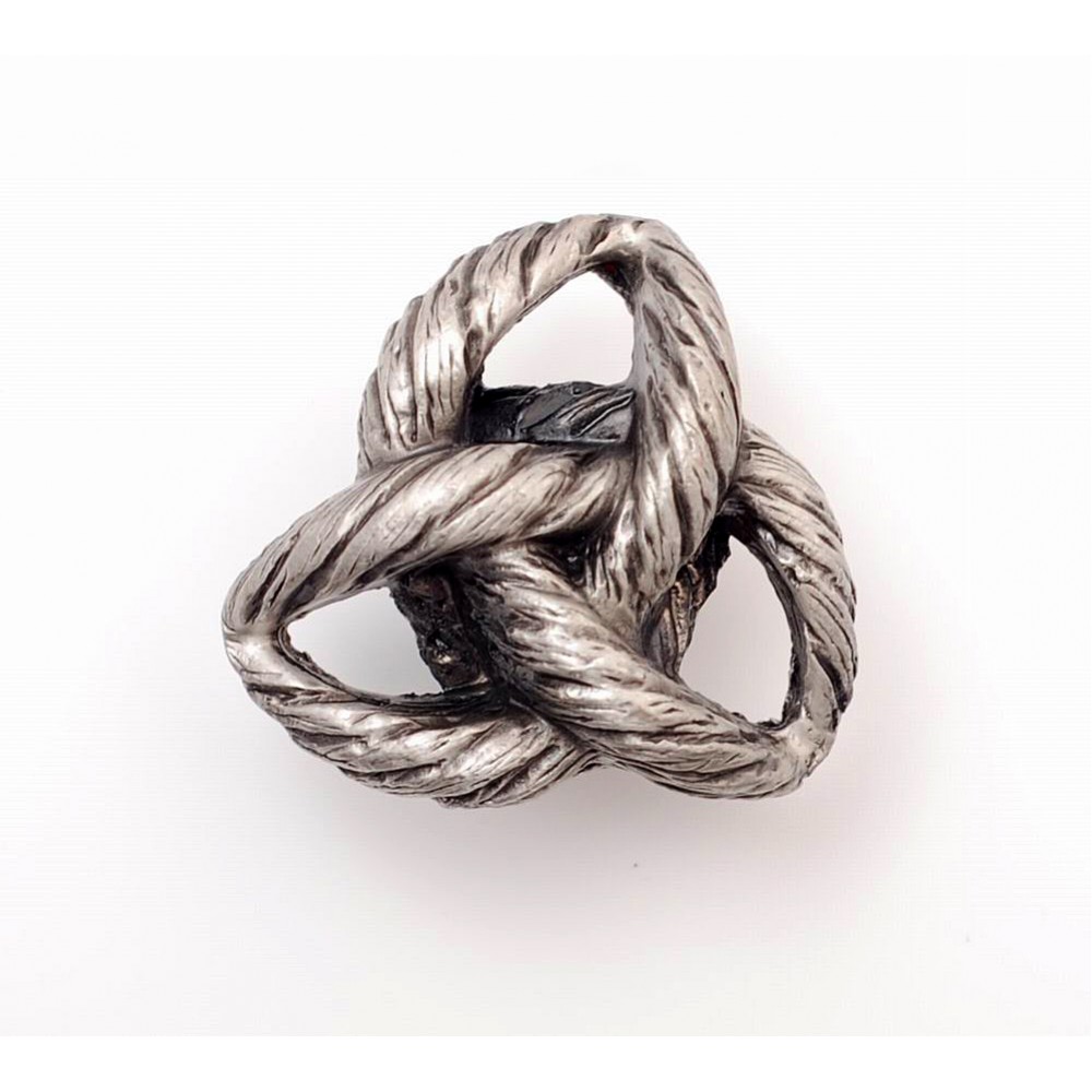 PX075 Novelty Handmade Solid Pewter Finely Sculpted Statuary Pull And Knob Of Hand Knitting Theme