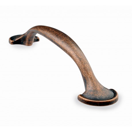  P88433/96AC 3-3/4" inch (96mm) Beautiful Vintage Antique Copper Kitchen Cabinet Pull Handle Closet Wood Door Pull handle Cabinet Door Decorative Hardware Home Decor Cabinet Furniture Pull Drawer Handle Cupboard Pull