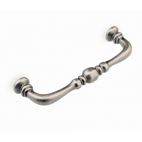  P88451/96AP 3-3/4" inch (96mm) Beautiful Vintage Classic Elegent Style Design Antique Pewter Kitchen Cabinet Pull Handle Closet Wood Door Pull handle Cabinet Door Decorative Hardware Home Decor Cabinet Furniture Pull Drawer Handle Cupboard