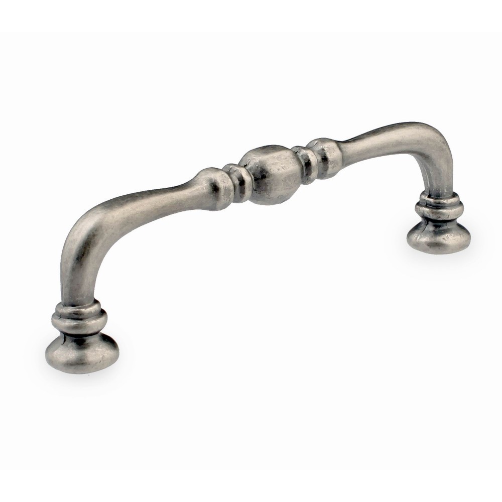  P88451/96AP 3-3/4" inch (96mm) Beautiful Vintage Classic Elegent Style Design Antique Pewter Kitchen Cabinet Pull Handle Closet Wood Door Pull handle Cabinet Door Decorative Hardware Home Decor Cabinet Furniture Pull Drawer Handle Cupboard