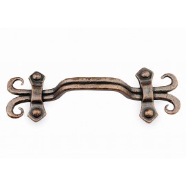  P88755/96AC 3-3/4" inch (96mm) Antique Copper Vintage Kitchen Door Pull Cabinet Pull Knob Furniture Handle Cupboard Rustic Classic Country Style Elegant Art Designer Hardware Ironwork  Decorative Hardware
