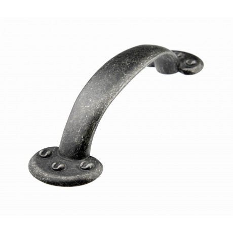  P88764/96IG 3-3/4"inch (96mm) Beautiful Vintage Weathered Iron Gray Kitchen Cabinet Pull Handle Closet Wood Door Pull handle Cabinet Door Decorative Hardware Home Decor Cabinet Furniture Pull Drawer Handle Cupboard Pull