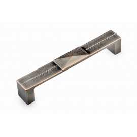  P88866/128ARS 5" inch (128mm) Beautiful Vintage Aged Victorian Antique Ruby Silver Kitchen Cabinet Pull Handle Closet Wood Door Pull handle Cabinet Door Decorative Hardware Home Decor Cabinet Furniture Pull Drawer Handle Cupboard Pull