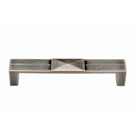  P88866/128ARS 5" inch (128mm) Beautiful Vintage Aged Victorian Antique Ruby Silver Kitchen Cabinet Pull Handle Closet Wood Door Pull handle Cabinet Door Decorative Hardware Home Decor Cabinet Furniture Pull Drawer Handle Cupboard Pull