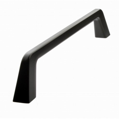  6-1/4 " inch (160mm) P88957/160BLK Flat Black Finish Powder Coated Euro Design Modern Style Kitchen Cabinet Pull Handle Closet Wood Door Pull handle Cabinet Door Decorative Hardware Home Decor Cabinet Furniture Pull Drawer Handle Cupboard