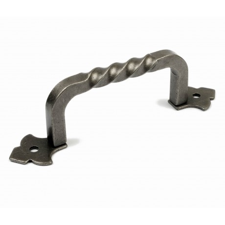  P155002/100AI 3-9/10" inch (100mm) Beautiful Vintage vintage Iron Work Antique west wild style Hand Welding Kitchen Cabinet Pull Handle Closet Wood Door Pull handle Cabinet Door Decorative Hardware Home Decor Cabinet Furniture Pull Drawer