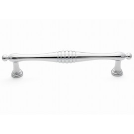 P88725/128CP 5" inch (128mm) CP Finish Chrome Plated Shining Bright post-modern design style Kitchen Cabinet Pull Handle Closet Wood Door Pull handle Cabinet Door Decorative Cabinet Hardware Home Decor Furniture Pull Drawer Handle Cupboard 
