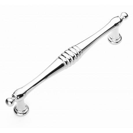  P88725/128CP 5" inch (128mm) CP Finish Chrome Plated Shining Bright post-modern design style Kitchen Cabinet Pull Handle Closet Wood Door Pull handle Cabinet Door Decorative Cabinet Hardware Home Decor Furniture Pull Drawer Handle Cupboard 
