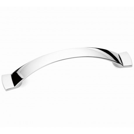  P88890/128CP 5"(128mm) CP Finish Chrome Plated Shining Bright Modern Style Kitchen Cabinet Pull Handle Closet Wood Door Pull handle Cabinet Door Decorative Cabinet Hardware Home Decor Furniture Pull Drawer Handle Cupboard Pull