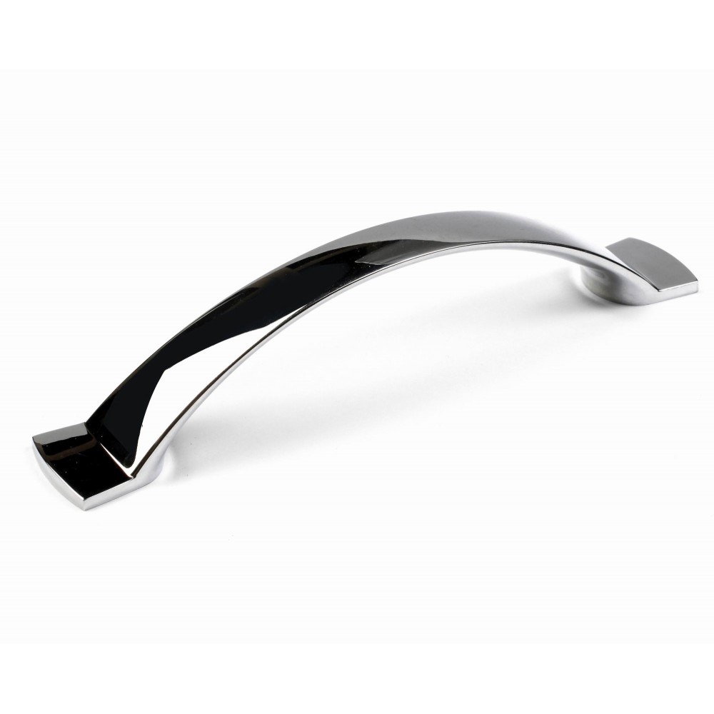  P88890/128CP 5"(128mm) CP Finish Chrome Plated Shining Bright Modern Style Kitchen Cabinet Pull Handle Closet Wood Door Pull handle Cabinet Door Decorative Cabinet Hardware Home Decor Furniture Pull Drawer Handle Cupboard Pull