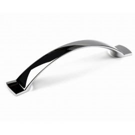  P88890/128CP 5"(128mm) CP Finish Chrome Plated Shining Bright Modern Style Kitchen Cabinet Pull Handle Closet Wood Door Pull handle Cabinet Door Decorative Cabinet Hardware Home Decor Furniture Pull Drawer Handle Cupboard Pull