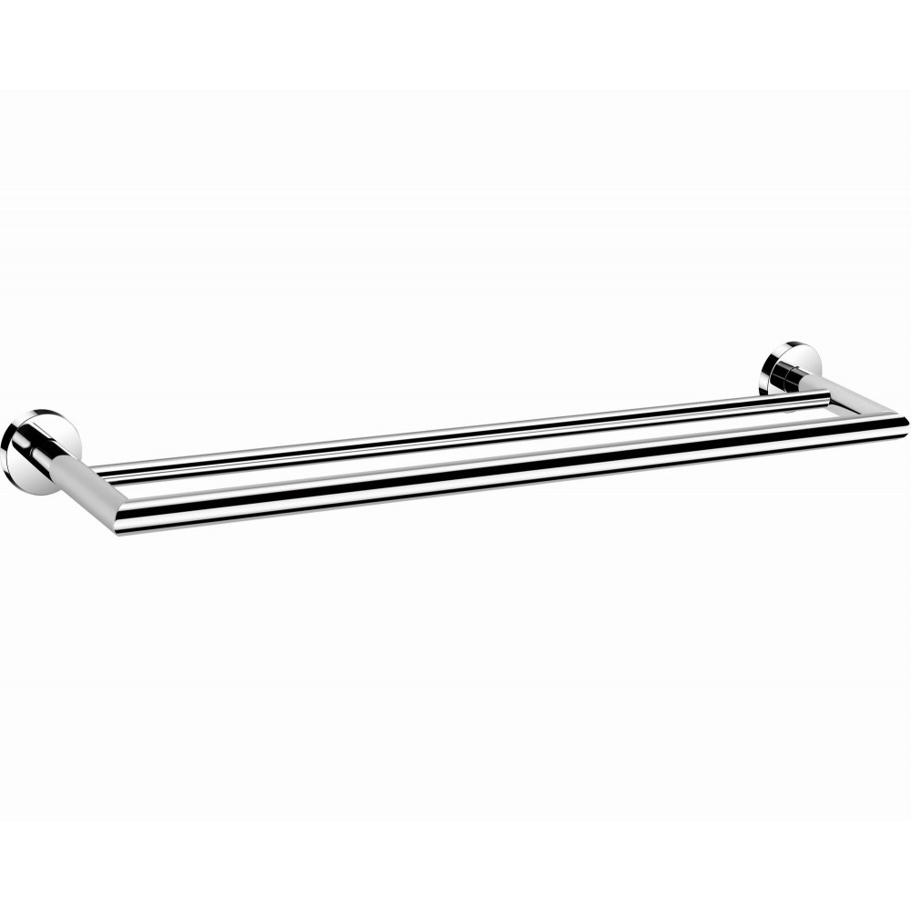  B136182/45CP 18" (45cm) & B136242/60CP 24" (60cm) Bathroom Wall Mount Chrome Double Towel Bar Towel Rail Holder, ALL SOLID BRASS MADE Bright Polished Chrome Finish. 