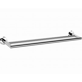  B136182/45CP 18" (45cm) & B136242/60CP 24" (60cm) Bathroom Wall Mount Chrome Double Towel Bar Towel Rail Holder, ALL SOLID BRASS MADE Bright Polished Chrome Finish. 