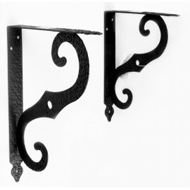  70019 Antique black steel shelf support Wall Mounting Bracket Frame Racks Wall Bookshelf (2PCS/pack)