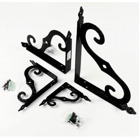  70019 Antique black steel shelf support Wall Mounting Bracket Frame Racks Wall Bookshelf (2PCS/pack)