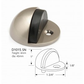  D1015SN Floor Door Stopper Dome with rubber bumper SN Satin Nickel Finish Decorative Door Hardware Builders Hardware quick install Home Hardware Home Decor