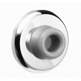  D1018/63CP Wall Door Stopper with rubber bumper, Wall Mounted Door Bumper, CP Bright Chrome Finish Dia:2-1/2" inch 64mm Decorative Door Hardware Builders Hardware quick install Home Hardware Home Decor