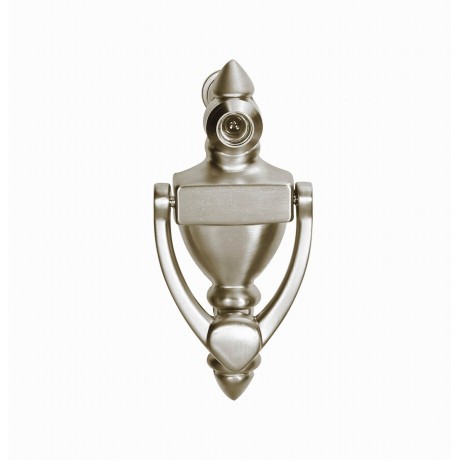  4" inch Door knocker with 160 degree Door Viewer D28120V/100SN, 100mm height SN Satin Nickel Finish Decorative Door Hardware Builders Hardware quick install Home Hardware Home Decor