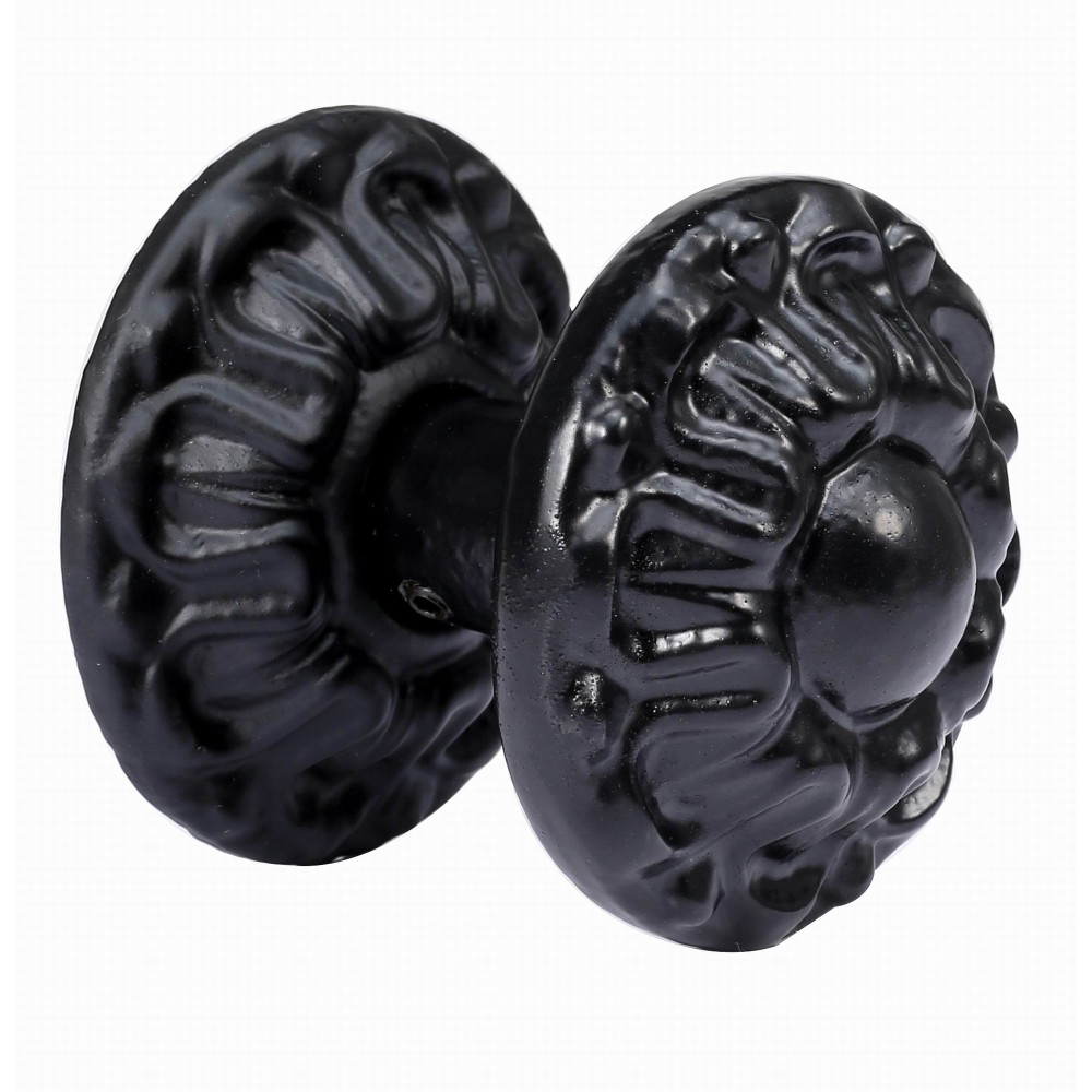  D4001/BLK Antique Ironwork Black Door Knob Antique weathered Black Iron Door Handle Door Pull Hand forged Beautiful Vintage Decorative Hardware Home Decor Rustic Wild West Style French Design Old World arts crafts creations hand made Antique Door