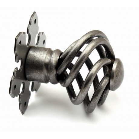  D4003/AI Antique Ironwork Birdcage Door Knob Antique weathered Natural Iron Wire Door Handle Door Pull Hand forged Beautiful Vintage Decorative Hardware Home Decor Rustic Wild West Style French Design Old World arts crafts creations hand