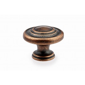  N88555/32AC 1-1/4" inch (32mm) Beautiful Vintage Antique Copper Kitchen Cabinet Knob Closet Wood Door Knob handle Cabinet Door Decorative Hardware Home Decor Furniture Pull Drawer Knob Cupboard Pull