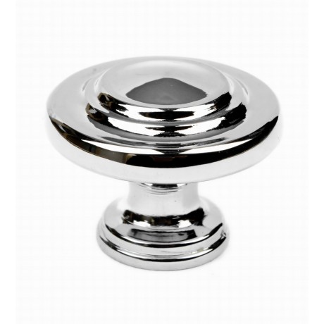  N88555/32CP 1-1/4 " inch (32mm) CP Finish Chrome Plated Shining Bright Style Kitchen Cabinet Knob Handle Closet Wood Door Knob Cabinet Door Decoration Hardware Home Decor Furniture Handle Knob Drawer Knob Cupboard Knob