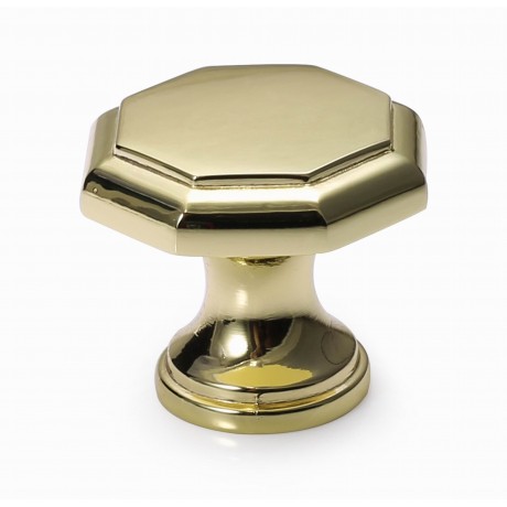  N88682/30BP 1-1/4" inch (30mm) Bright Brass Plated Style Kitchen Cabinet Knob Handle Closet Wood Door Knob Cabinet Door Decoration Hardware Home Decor Furniture Handle Knob Drawer Knob Cupboard Knob