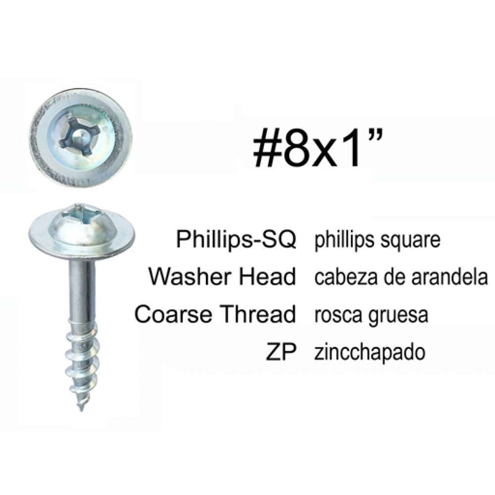 SC81 LRG MOD TRUSS SQ/PHILLIPS COMB QUICK DR SCREW ZP