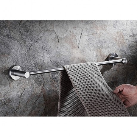 BSS70624 24" Inch, Bathroom Towel Single Bar Holder, Towel Rail Holder Wall Mount, Stainless Steel Brushed Finish.