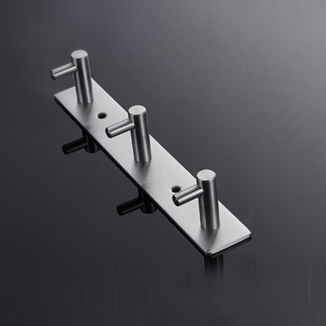 BSS70623 8" Inch, Bath Towel Hooks Rack, Coat And Robe Hook Rack, Back Door Hook Rack Wall Mount. Stainless Steel Brushed Finish.