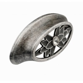  P416/64AS 2-1/2" inch (64mm) Beautiful Vintage Antique Silver, True Silver finish Kitchen Cabinet Pull Handle Closet Wood Door Pull handle Cabinet Door Decorative Hardware Home Decor Victorian Fashion Silver Home Decor Cabinet Furniture Pull