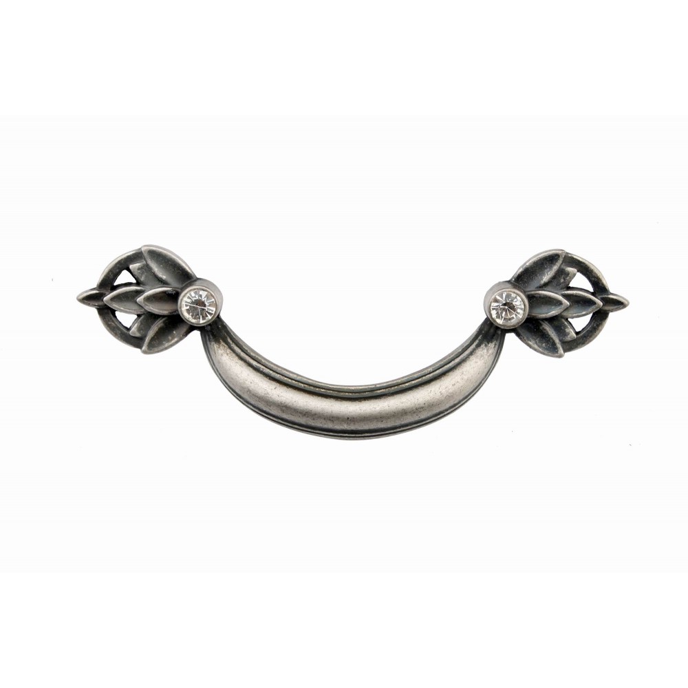  P417/64AS 2-1/2" inch (64mm) Beautiful Vintage Antique Silver, True Silver finish Kitchen Cabinet Pull Handle Closet Wood Door Pull handle Cabinet Door Decorative Hardware Home Decor Victorian Fashion Silver Home Decor Cabinet Furniture Pull