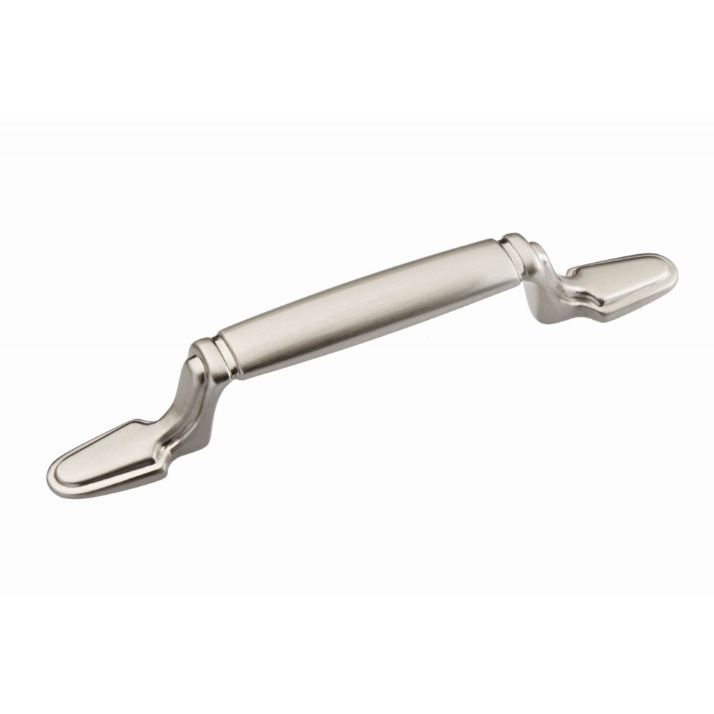  P88102/76SN 3" Inch (76mm) Beautiful Vintage Slightly Brushed Satin Nickel Finish Kitchen Cabinet Pull Handle Closet Wood Door Pull Handle Cabinet Door Decorative Cabinet Hardware Home Decor Furniture Pull Drawer Handle Cupboard Pull