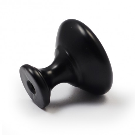 1-1/4"Inch(30mm) N48304/30BLK Flat Black Coated Finish BLK Style Solid Kitchen Cabinet Knob Pull Closet Wood Door Knob Cabinet Door Decoration Hardware Home Decor Furniture Handle Knob Drawer Knob Cupboard Knob
