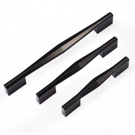 P80156BLK Flat Black Coated Finish Style Kitchen Cabinet Knob Pull Closet Wood Door Knob Cabinet Door Decoration Hardware Home Decor Furniture Handle Knob Drawer Knob Cupboard Knob