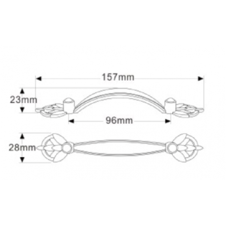  P418/96BAB 3-3/4 " inch (96mm) Beautiful Brushed Antique English Brass finish Kitchen Cabinet Pull Handle Closet Wood Door Pull handle Cabinet Door Decorative Hardware Home Decor Cabinet Furniture Pull Drawer Handle Cupboard Pull