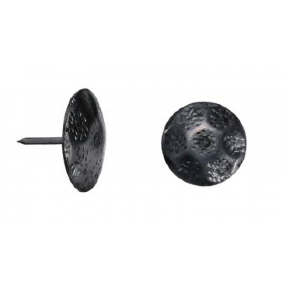  D6001/BLK Antique Black Ironwork Decorative Door Nail Hand Hammered Door Stud Weathered Iron Black forged Beautiful Vintage Decorative Hardware Home Decor Rustic Wild West Style Design Old World arts crafts creations hand made Antique Door Hardwa